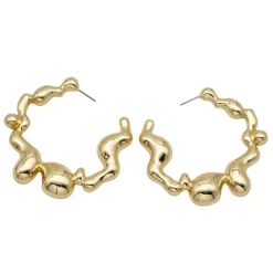 Earrings*Boogzel Clothing Metal Drops Hoop Earrings