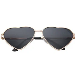Sunglasses*Boogzel Clothing Metal Frame Heart Shape Sunglasses