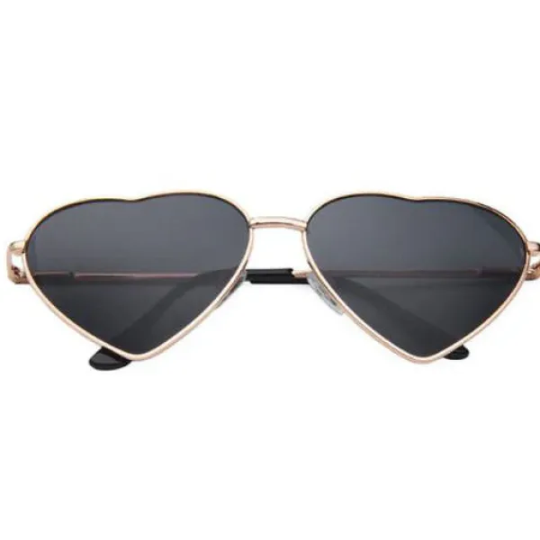 Sunglasses*Boogzel Clothing Metal Frame Heart Shape Sunglasses