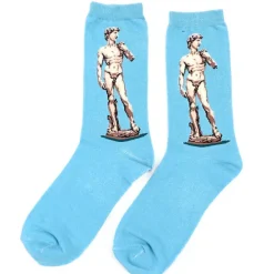 Socks*Boogzel Clothing Michelangelo David Statue Socks Blue