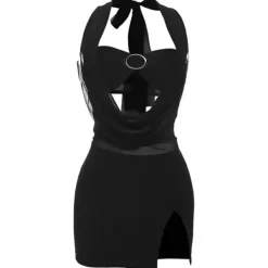 Dresses & Rompers*Boogzel Clothing Midnight Backless Mini Dress Black