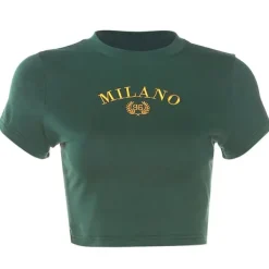 Aesthetic T-Shirts & Graphic Tees*Boogzel Clothing Milano Crop Top Green