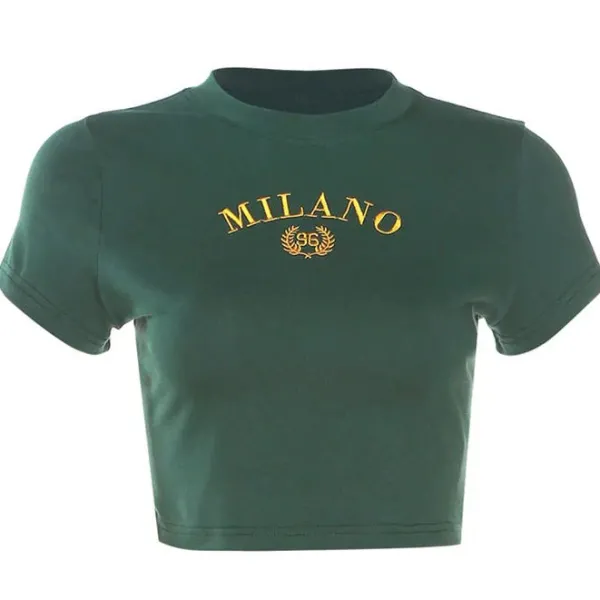 Aesthetic T-Shirts & Graphic Tees*Boogzel Clothing Milano Crop Top Green
