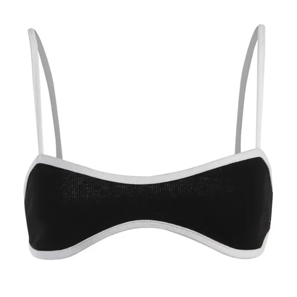 Y2K Tops|Crop Tops*Boogzel Clothing Minimalist Aesthetic Contrast Top Black/white