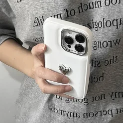 Iphone Cases*Boogzel Clothing Minimalist Aesthetic Heart iPhone Case White