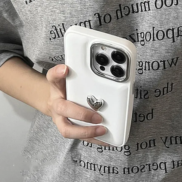 Iphone Cases*Boogzel Clothing Minimalist Aesthetic Heart iPhone Case White