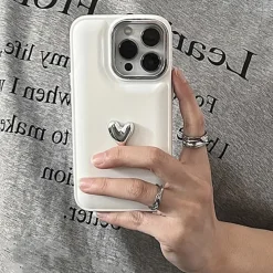 Iphone Cases*Boogzel Clothing Minimalist Aesthetic Heart iPhone Case White