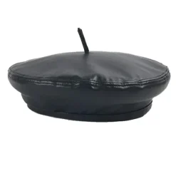 Hats*Boogzel Clothing Minimalist Aesthetic Leather Beret Hat