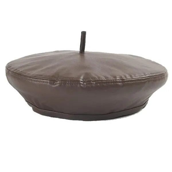 Hats*Boogzel Clothing Minimalist Aesthetic Leather Beret Hat