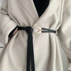Belts & Chains*Boogzel Clothing Minimalist Aesthetic Leather Belt Black