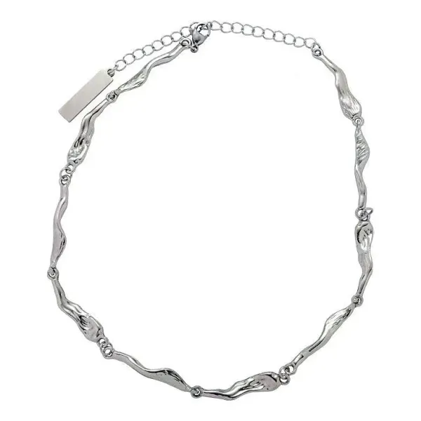 Necklaces & Chokers*Boogzel Clothing Minimalist Aesthetic Necklace Silver