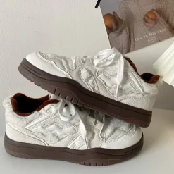 Aesthetic Sneakers*Boogzel Clothing Minimalist Aesthetic Soft Sneakers Grey/brown