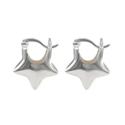 Earrings*Boogzel Clothing Minimalist Aesthetic Star Earrings Silver
