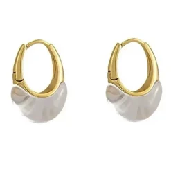 Earrings*Boogzel Clothing Minimalist Clear Hoop Earrings Gold
