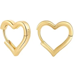 Earrings*Boogzel Clothing Minimalist Heart-Shaped Earrings Gold