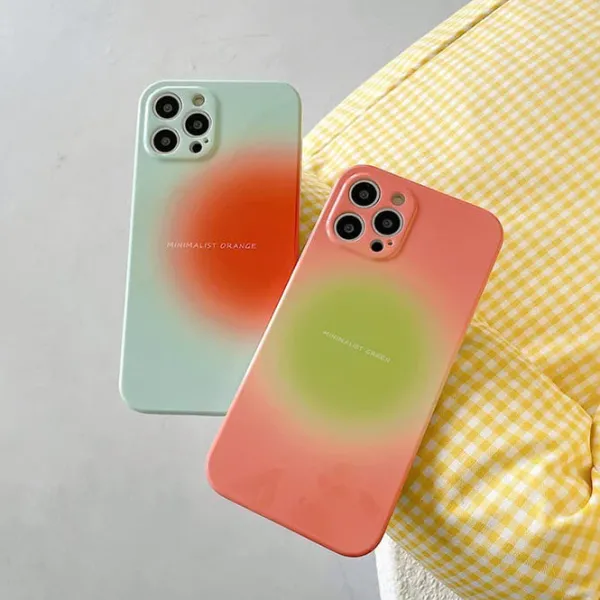 Iphone Cases*Boogzel Clothing Minimalist Orange Green iPhone Case