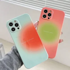 Iphone Cases*Boogzel Clothing Minimalist Orange Green iPhone Case