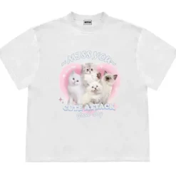 Aesthetic T-Shirts & Graphic Tees*Boogzel Clothing Miss You Cat Attack T-Shirt