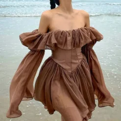 Dresses & Rompers*Boogzel Clothing Mocha Mini Dress Brown