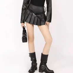 Skirts*Boogzel Clothing Model Behavior Leather Skirt