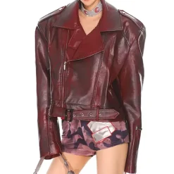 Coats & Jackets*Boogzel Clothing Model Behavior 90s Style Moto Jacket Red