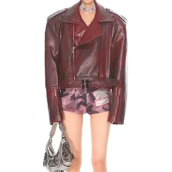 Coats & Jackets*Boogzel Clothing Model Behavior 90s Style Moto Jacket Red