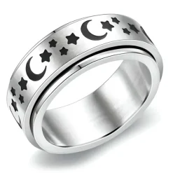 Anxiety Rings*Boogzel Clothing Moon & Stars Anxiety Ring