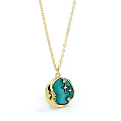 Necklaces & Chokers*Boogzel Clothing Moon & Stars Pendant Necklace Gold