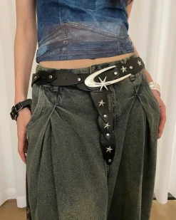 Belts & Chains*Boogzel Clothing Moon and Stars Belt Black