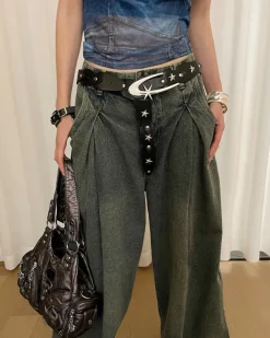 Belts & Chains*Boogzel Clothing Moon and Stars Belt Black