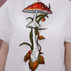 Other*Boogzel Clothing Mushroom Embroidery Necktie