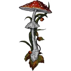 Other*Boogzel Clothing Mushroom Embroidery Necktie