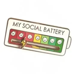 Other*Boogzel Clothing My Social Battery Pin