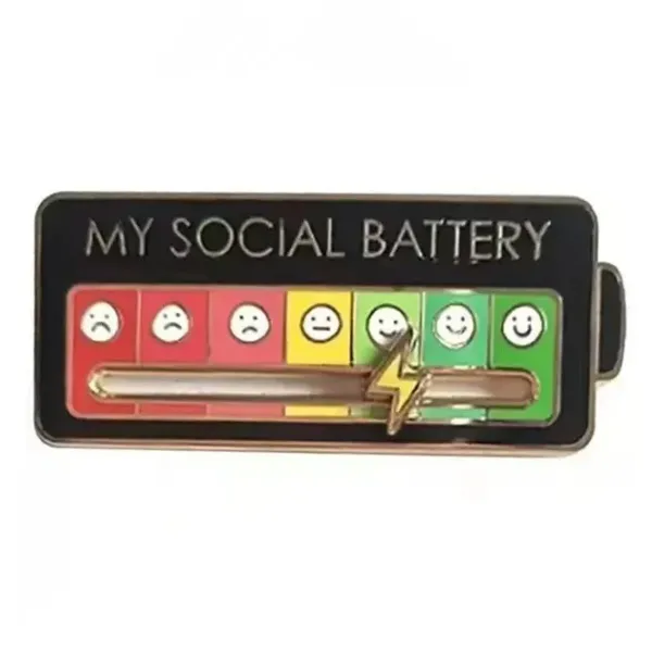 Other*Boogzel Clothing My Social Battery Pin
