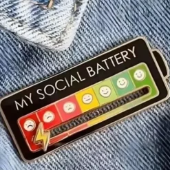 Other*Boogzel Clothing My Social Battery Pin