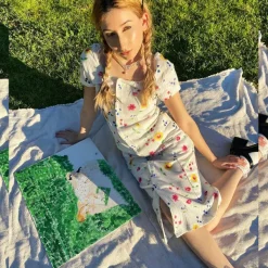 Dresses & Rompers*Boogzel Clothing Naturecore Aesthetic Floral Dress White