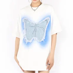 Aesthetic T-Shirts & Graphic Tees*Boogzel Clothing Neon Butterfly Oversized T-Shirt
