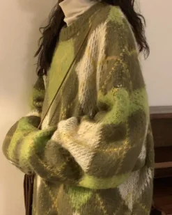 Argyle Sweaters & Vests|Sweaters*Boogzel Clothing New Student Argyle Sweater Green
