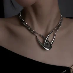 Necklaces & Chokers*Boogzel Clothing No Lesson Learned Chain Link Necklace Silver