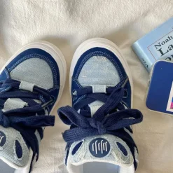 Classics|Aesthetic Sneakers*Boogzel Clothing Nostalgic Games Denim Sneakers Blue