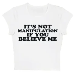 Y2K Tops|Aesthetic T-Shirts & Graphic Tees*Boogzel Clothing Not Manipuation Baby Tee