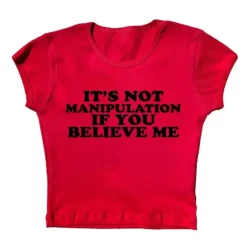 Y2K Tops|Aesthetic T-Shirts & Graphic Tees*Boogzel Clothing Not Manipuation Baby Tee