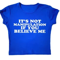 Y2K Tops|Aesthetic T-Shirts & Graphic Tees*Boogzel Clothing Not Manipuation Baby Tee