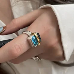 Rings*Boogzel Clothing Ocean Glimmer Ring Silver