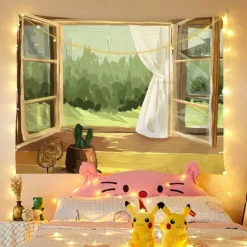 Posters / Tapestry|Lights & Lamps*Boogzel Clothing Oil Painting Tapestry & LED Lights Set