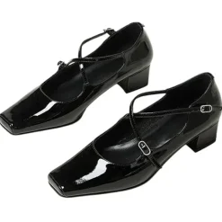 Classics|Sandals / Mary Janes*Boogzel Clothing Old Money Cross Strap Mary Janes Black