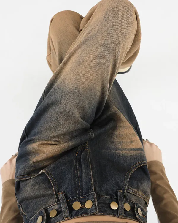 Jeans*Boogzel Clothing One Way Ticket Brown Aesthetic Jeans Brown/grey