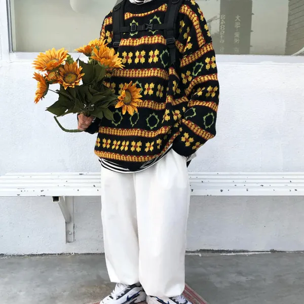 Mens|Sweaters*Boogzel Clothing Сottagecore Knit Sweater Black