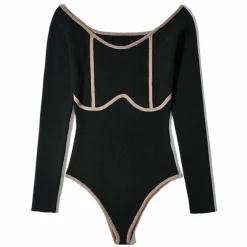 Long Sleeve Tops*Boogzel Clothing Outta Town Underbust Bodysuit