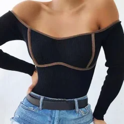 Long Sleeve Tops*Boogzel Clothing Outta Town Underbust Bodysuit